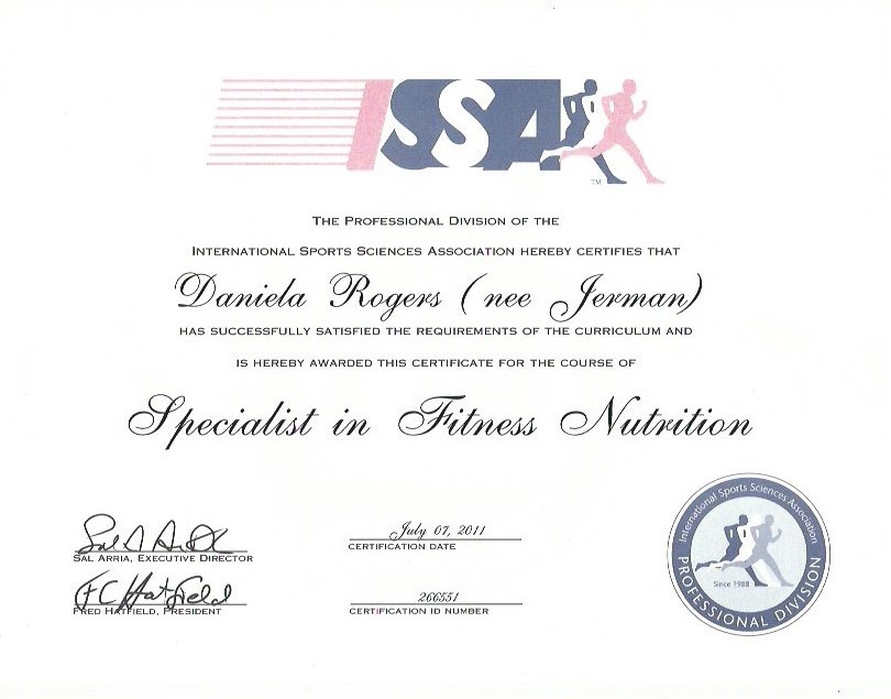 Specialist in Fitness Nutrition